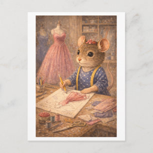 Carrière Muis als Modeontwerper Briefkaart
