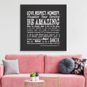 Carrie's Inspirerend dans Quotes 12x12 Canvas (Insitu (Woonkamer))