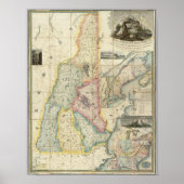 Carrigain Map of New Hampshire Poster (Voorkant)