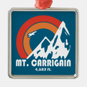 Carrigain New Hampshire Sun Eagle Metalen Ornament