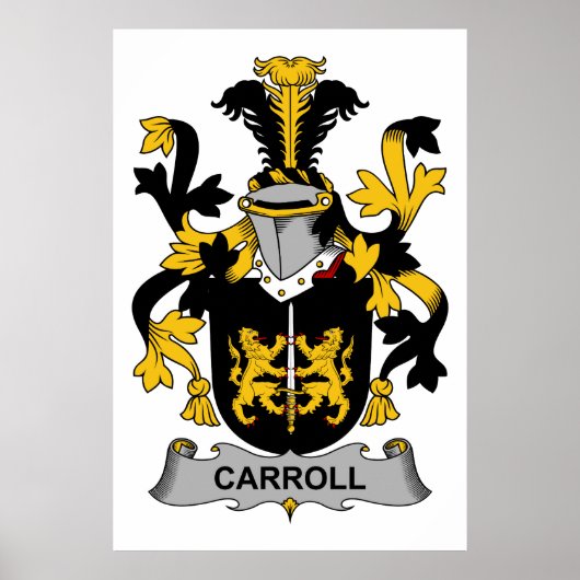 Carroll Family Crest Poster (Voorkant)