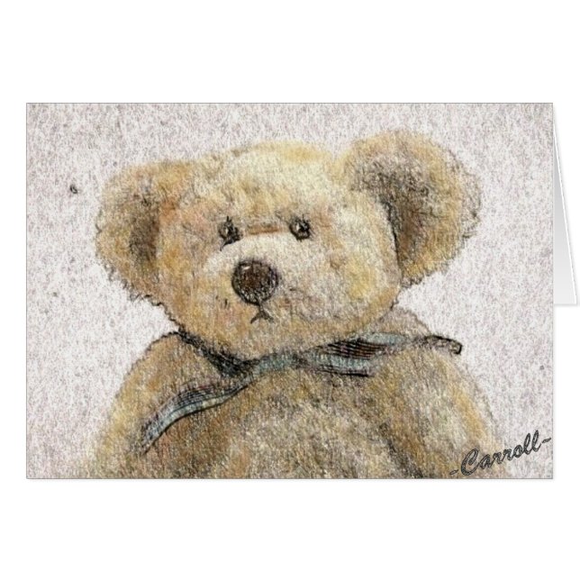 Carroll Teddy Bear Card (Voorkant Horizontaal)