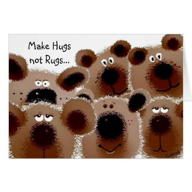 Carroll Teddy Bear Card (Voorkant Horizontaal)