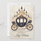 Carrosse de conte de fées et invitation au château (Devant)