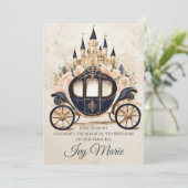 Carrosse de conte de fées et invitation de château (Debout devant)