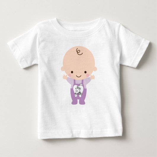 carrosseriepak Eerste tand Baby T-Shirt (Voorkant)
