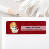 Carrosserievrouw blond haar etiket (Insitu)