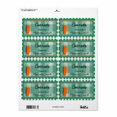 Carrot aangepaste inblikken etiketten (Full Sheet)