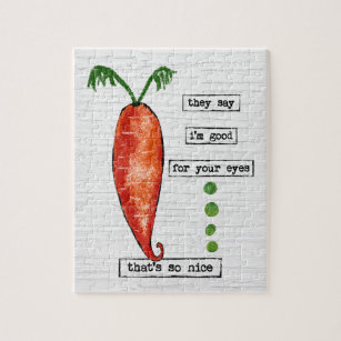 Carrot Jigsaw Puzzle - Drôle Vegetable So Nice