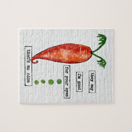 Carrot Jigzaag Puzzle - Funny Vegetable So Nice Legpuzzel (Horizontaal)