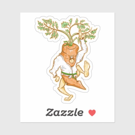 CARROT KARATE KICK STICKER (Vel)