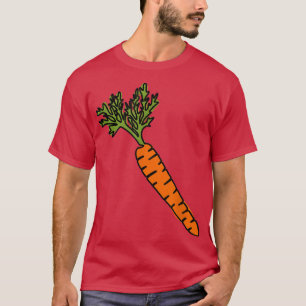 CARROT LINE ART Heally Food Vegetables Yummy V T-shirt