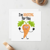 Carrot Pun Support Kaart Notitiekaartje (Voorkant / Achterkant in situ)