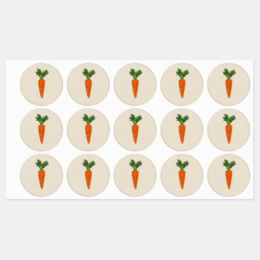 Carrots and Carrots | Stationery and Gift Stickers (Feuille)