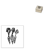 Carrots Vegetarian Vegan Menu Choice Linocut Rubberstempel (Gestempeld)
