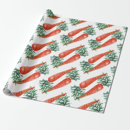 Carrots Waterverf Gift Cadeaupapier (Uitgerold)