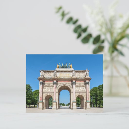 Carrousel Arch of Triumph in Parijs, Frankrijk Briefkaart (Staand voorkant)