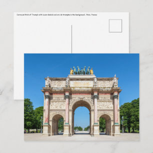 Carrousel Arch of Triumph in Parijs, Frankrijk Briefkaart