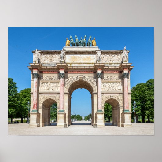 Carrousel Arch of Triumph in Parijs, Frankrijk Poster (Voorkant)