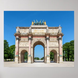 Carrousel Arch of Triumph in Parijs, Frankrijk Poster