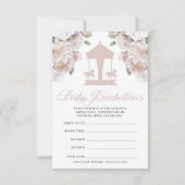 Carrousel Baby shower Guessing spel Kaart (Voorkant)