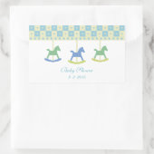 Carrousel bleu et jaune : Stickers Baby shower (Sac)