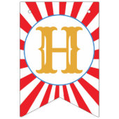 Carrousel Circus Carnaval Happy Birthday Banner (Tweede vlag)