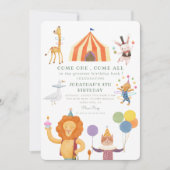 Carrousel Circus Carnaval Verjaardag Kaart (Voorkant)