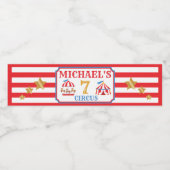 Carrousel Circus Carnaval Verjaardag Waterfles Etiket (Enkel label)