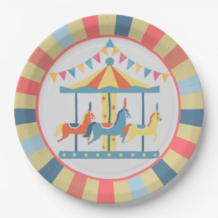 Carrousel Circus Verjaardag Borden Papieren Bordje