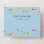 Carrousel Circus Verjaardag Uitnodiging (Achterkant)