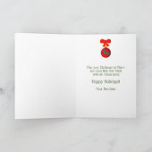 Carrousel de Noël Horloge Carte de vacances (Intérieur)