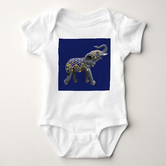 Carrousel Dierlijke Olifant Foto Baby Shirt (Voorkant)