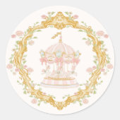 carrousel draaimolen ronde sticker (Voorkant)