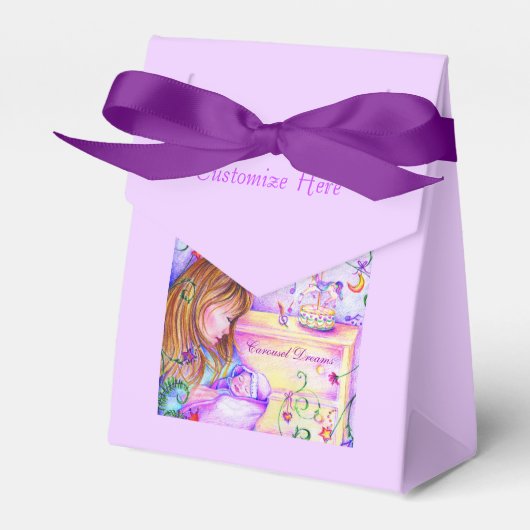 Carrousel Dreams Baby Favor Box Bedankdoosjes (Voorkant Zijde)