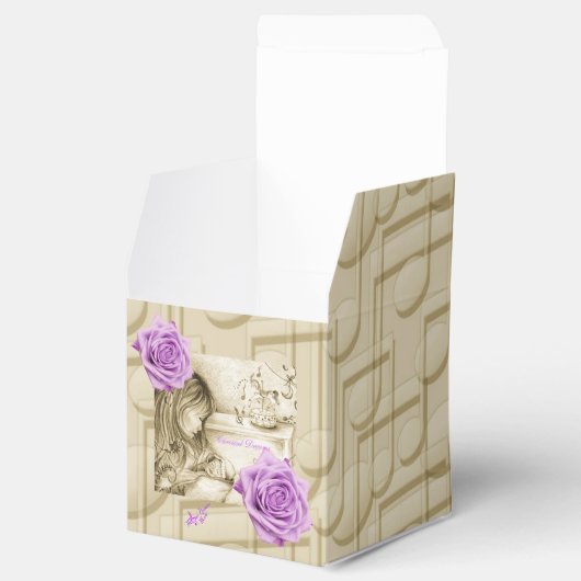 Carrousel Dreams  Music & Rozen Favor Box Bedankdoosjes (Geopend)