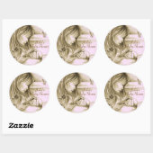 Carrousel Dreams  roze ronde Stickers (Vel)