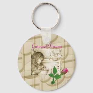 Carrousel Dreams  Roze Rozenroze Sleutelhanger