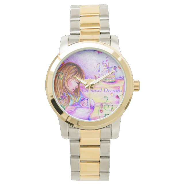 Carrousel Dreams Two-Tone met Gold & Silver Watch Horloge (Voorkant)