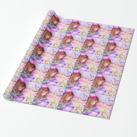 Carrousel Dreams Valentijnsdag Wrapping Paper Cadeaupapier (Uitgerold)