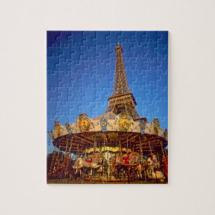 Carrousel, Eiffel Tower, Parijs, Frankrijk Legpuzzel