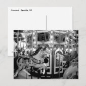 Carrousel en carte postale monochrome (Devant / Derrière)