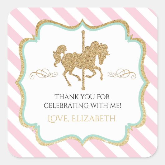 Carrousel Favor Stickers (Voorkant)