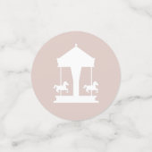 Carrousel Floral Soft Pink Foto Confetti (Kleine voorkant)