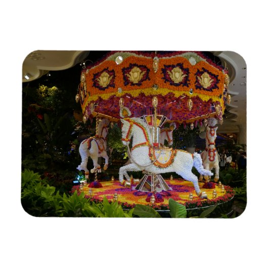 Carrousel floral Wynn Las Vegas Photo Magnet (Horizontal)