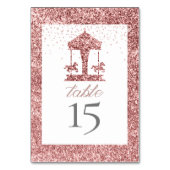 Carrousel Glitter Verjaardag Kaart (Voorkant)