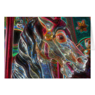 Carrousel Horse Abstracte kunstkaart