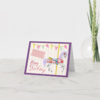 Carrousel Horse Happy Birthday Kaart