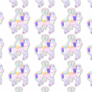 Carrousel Horse (vel) contour sticker