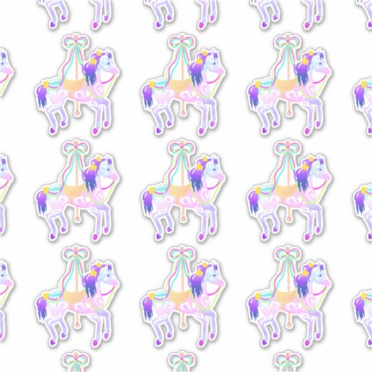 Carrousel Horse (vel) contour sticker (Voorkant)